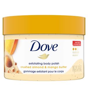 DOVE BODY POLISH CRUSHED ALMOND & MANGO BUTTER 10.5OZ 298G