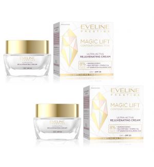 (BUNDLE OF 2) EVELINE MAGIC LIFT CONTOUR CORRECTION ULTRA-ACTIVE REJUVENATING DAY CREAM SPF 20 50ML