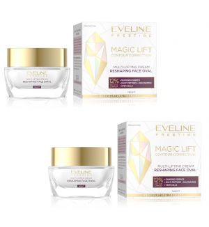 (BUNDLE OF 2) EVELINE MAGIC LIFT CONTOUR CORRECTION MULTI-LIFTING NIGHT CREAM RESHAPING FACE OVAL 50ML