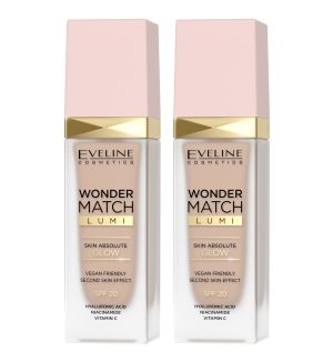 (BUNDLE OF 2) EVELINE WONDER MATCH LUMI FOUNDATION SPF 20 NO.15 NATURAL 30ML