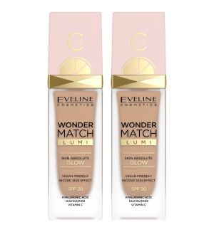 (BUNDLE OF 2) EVELINE WONDER MATCH LUMI FOUNDATION SPF 20 NO.25 SAND BEIGE 30ML