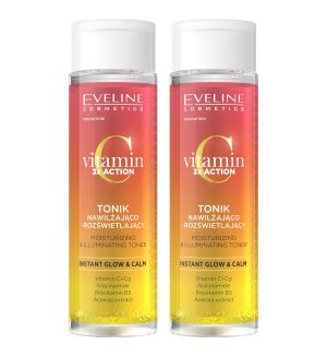 (BUNDLE OF 2) EVELINE VITAMIN C 3X ACTION MOISTURIZING & ILLUMINATING TONER 200ML