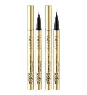 (BUNDLE OF 2) EVELINE WONDER MATCH SUPER THIN EYELINER WATERPROOF