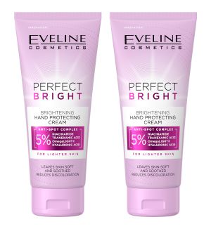 (BUNDLE OF 2) EVELINE PERFECT BRIGHT BRIGHTENING HAND PROTECTING CREAM 100ML