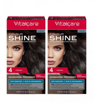 VITALCARE COLOUR SHINE WITH KERATIN #4 (BROWN) x 2