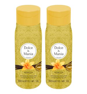 (BUNDLE OF 2) DOLCE & MANIA VANILLA SHOWER GEL SCRUB 300ML