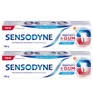 (BUNDLE OF 2) SENSODYNE SENSITIVITY & GUM CARING MINT 100G