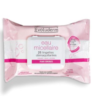 EVOLUDERM MICELLAR WATER CLEANSING WIPES 25S