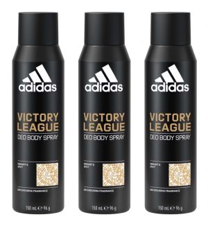 (BUNDLE OF 3) ADIDAS DEO SPRAY HOMME VICTORY LEAGUE 150ML (NEW)