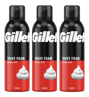 (BUNDLE OF 3) GILLETTE CLASSIC SHAVING FOAM REGULAR 200ML