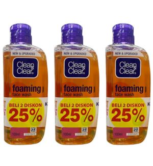 (BUNDLE OF 3) JOHNSON C&C  FOAMING FACIAL WASH 2 X 100ML