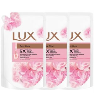 (BUNDLE OF 3) LUX ROSY GLOW BODY WASH REFILL 800ML