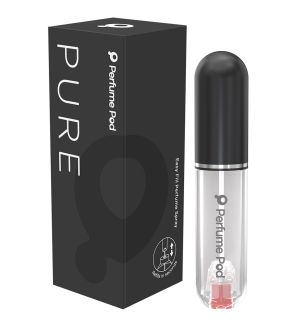 PERFUME POD PURE REFILLABLE PERFUME SPRAY BOTTLE (BLACK)