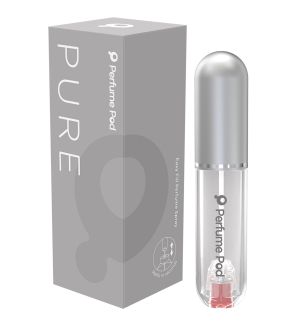 PERFUME POD PURE REFILLABLE PERFUME SPRAY BOTTLE (SILVER)