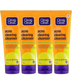 (BUNDLE OF 4 ) CLEAN CLEAR ACNE CLEARING CLEANSER 100G (NEW) 