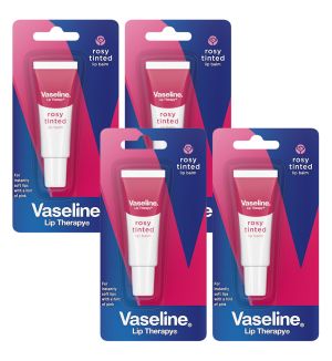 (BUNDLE OF 4) VASELINE LIP THERAPY ROSY TINTED LIP BALM 10G