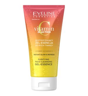 EVELINE VITAMIN C 3X ACTION PURIFYING FACE CLEANSING GEL-ESSENCE 150ML