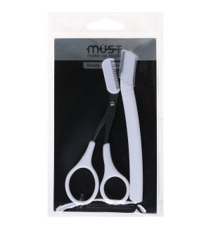 MUST 6407 EYEBROW SCISSORS WITH RAZOR