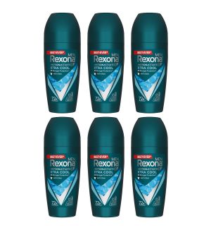 (BUNDLE OF 6) REXONA MEN DEODORANT ROLL ON XTRA COOL 45ML