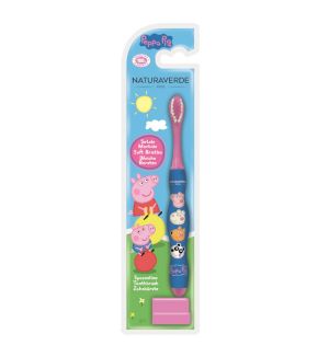 NATURAVERDE PEPPA PIG TOOTHBRUSH WITH SUCTION CUP